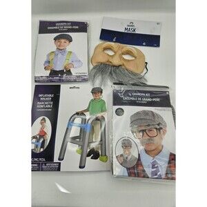 Boys Grandpa Little Old Man Costume Child Kids Cosplay Party 100 Days Of School